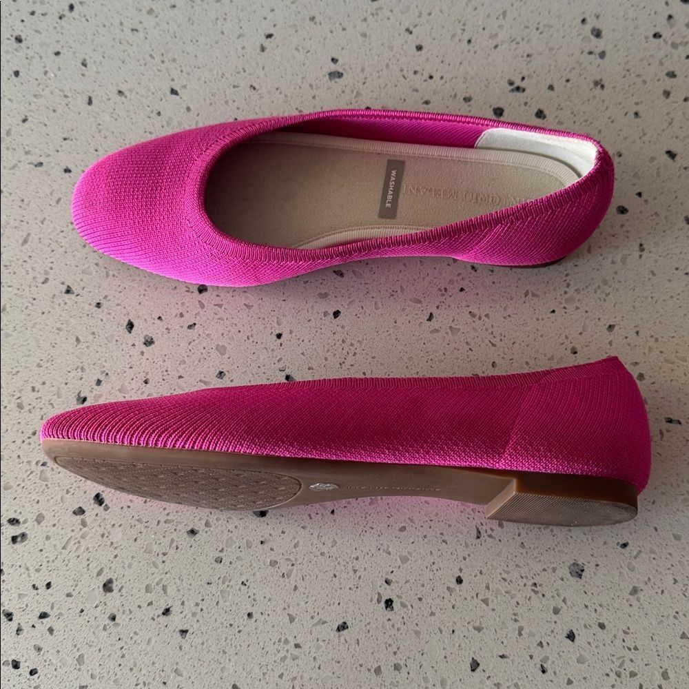 ANTONIO MELANI Vibrant Pink Textile Flats Slip On Casual Chic Shoes Size 6 EUC